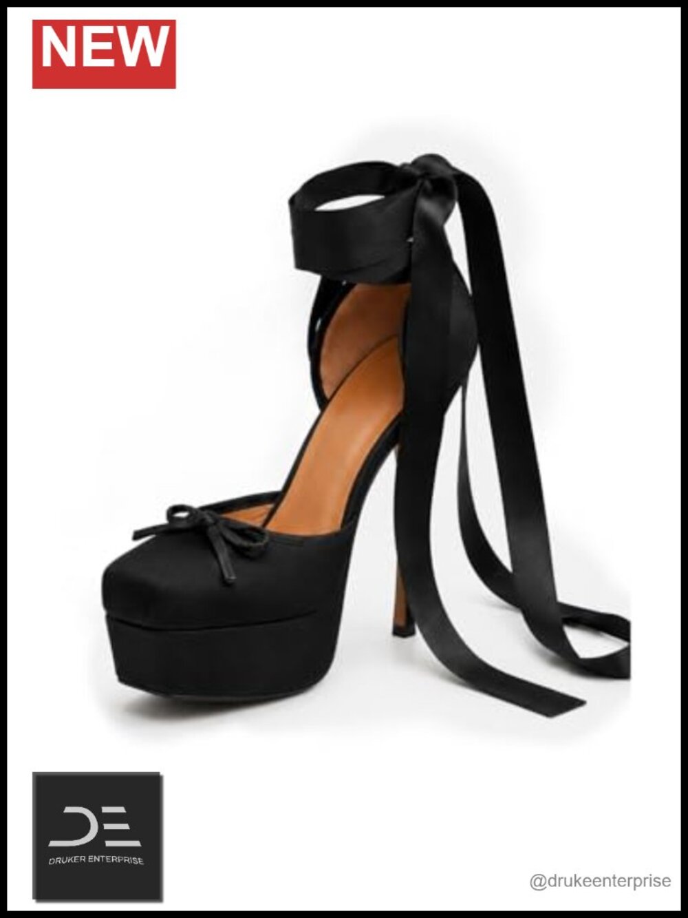 Satin Lace-Up Platform Stiletto Pumps for Women, Formal Heels